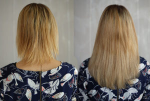 Haarverdichtung brasilianische Methode